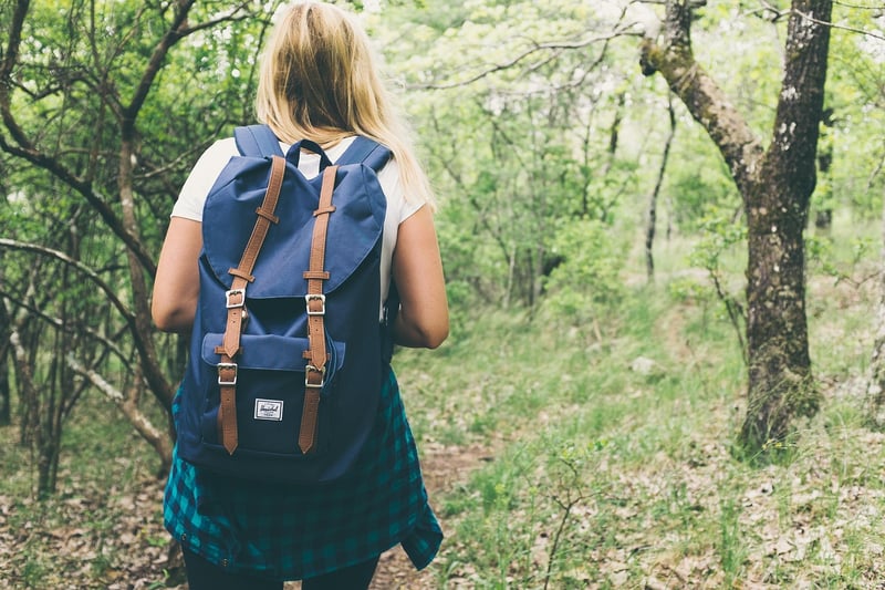 Woman walking in nature